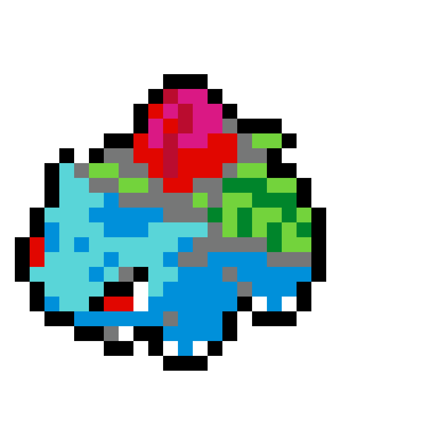 Pärlplatta mönster för Ivysaur