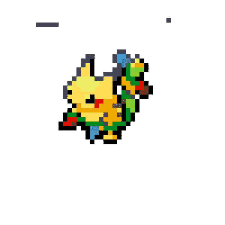 julpikachu – Pokemon Pärlplatta Mönster