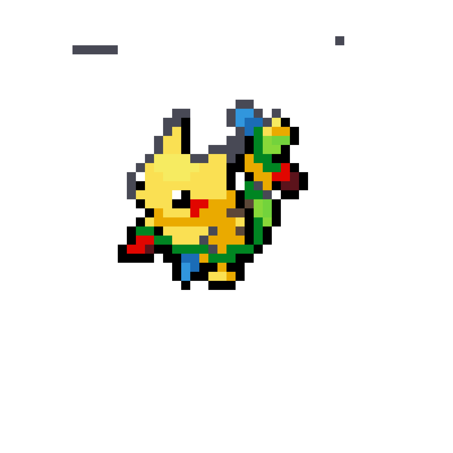 Pärlplatta mönster för julpikachu