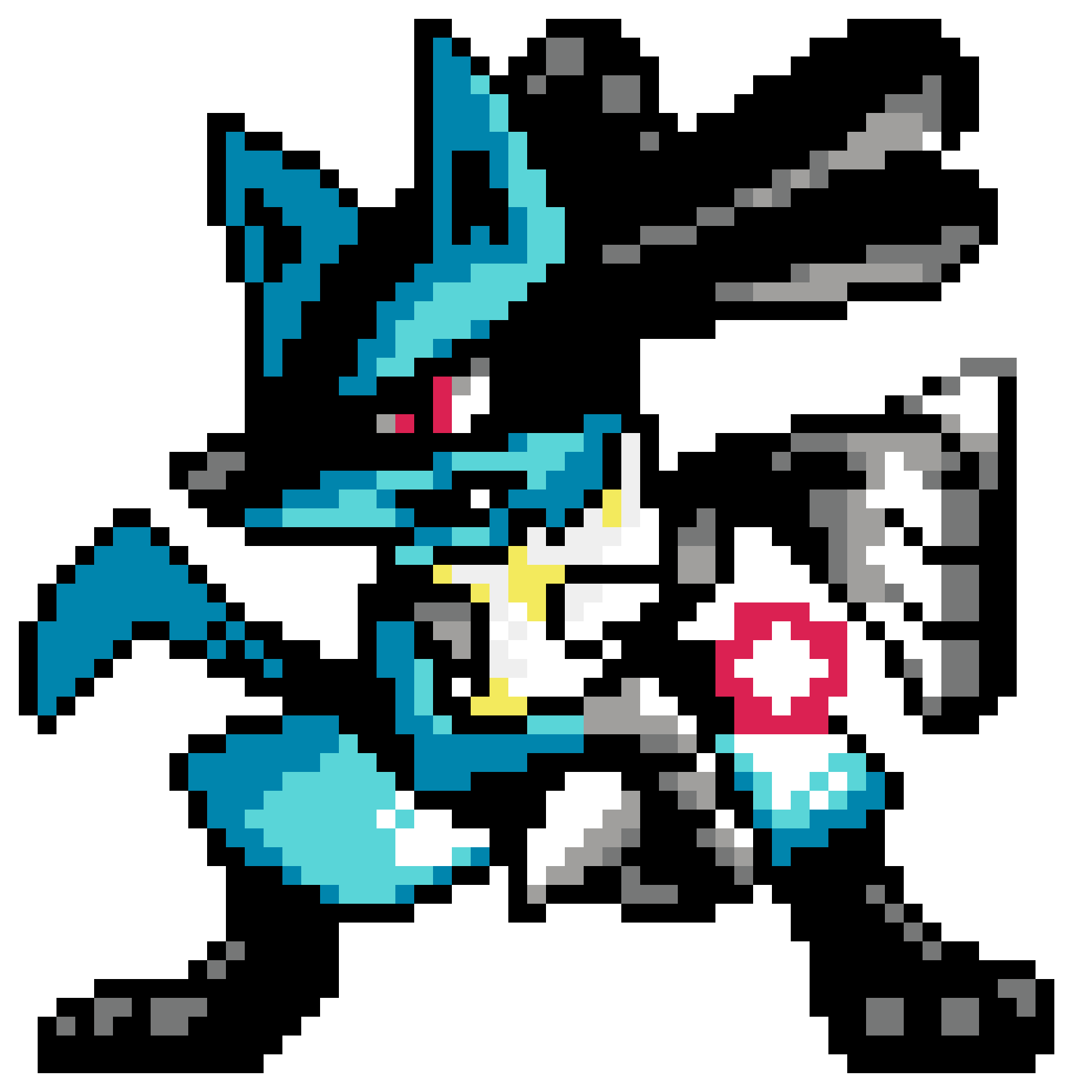 Pärlplatta mönster för Lucario 2D