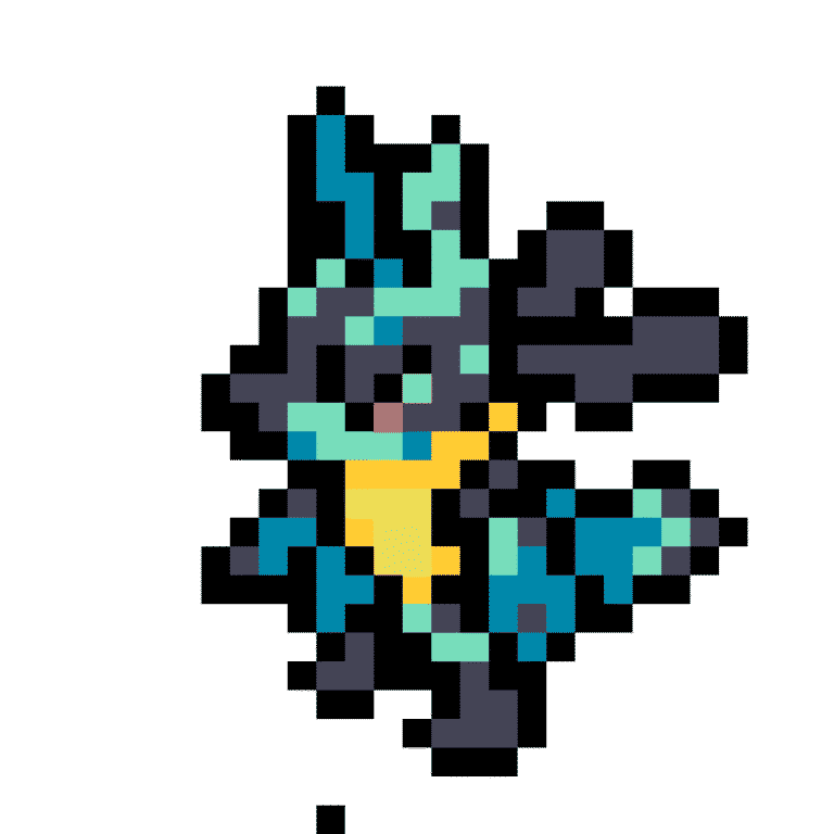 Lucario – Pokemon Pärlplatta Mönster