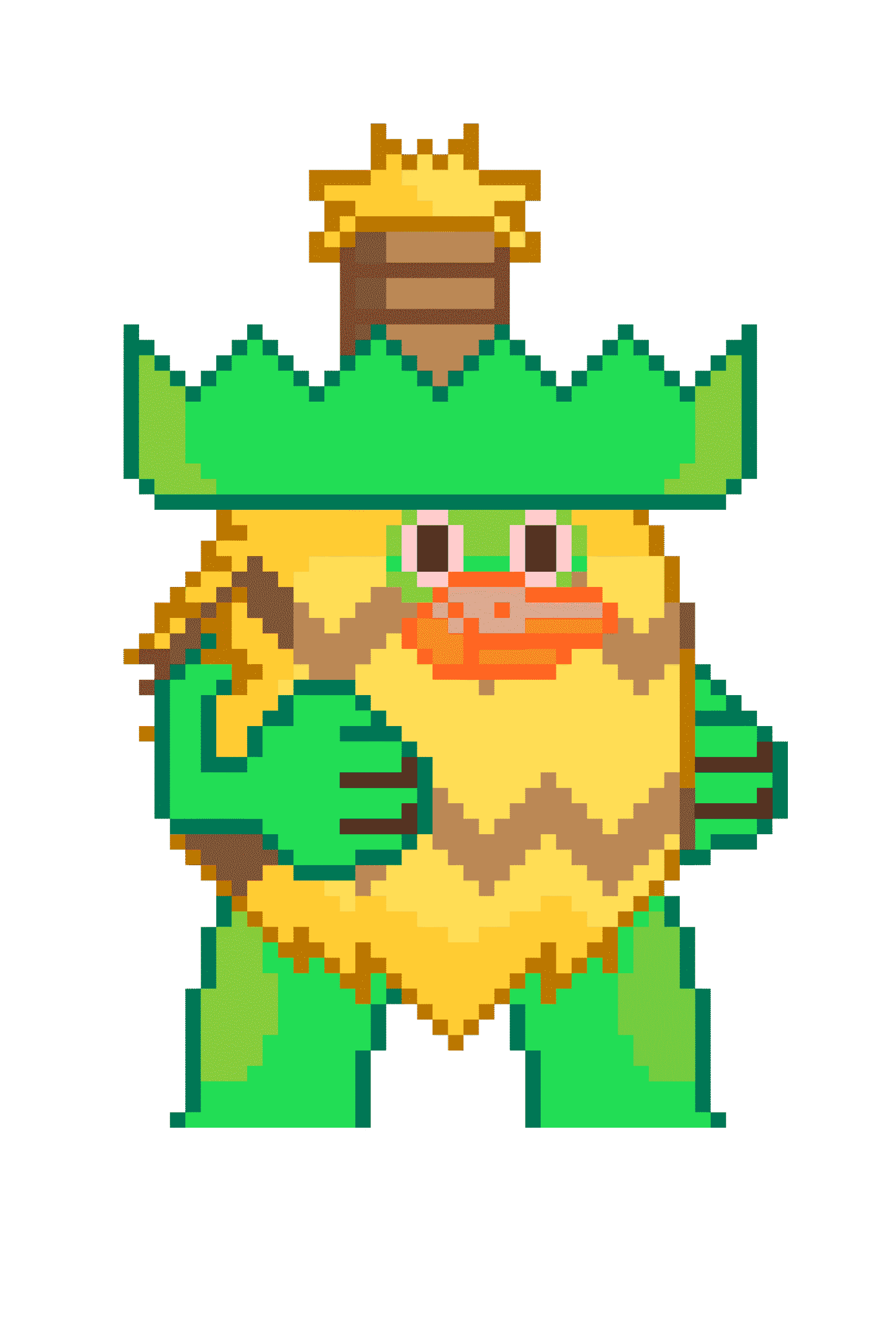 Pärlplatta mönster för ludicolo, the Pokémon locos. DAVUUWART