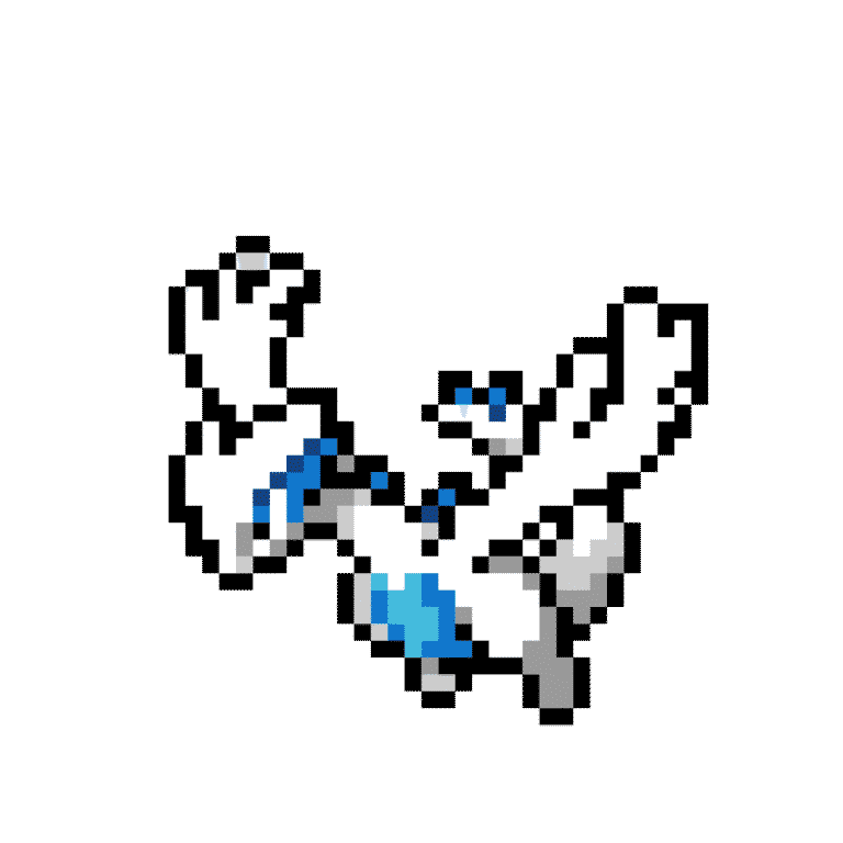 Lugia – Pokemon Pärlplatta Mönster