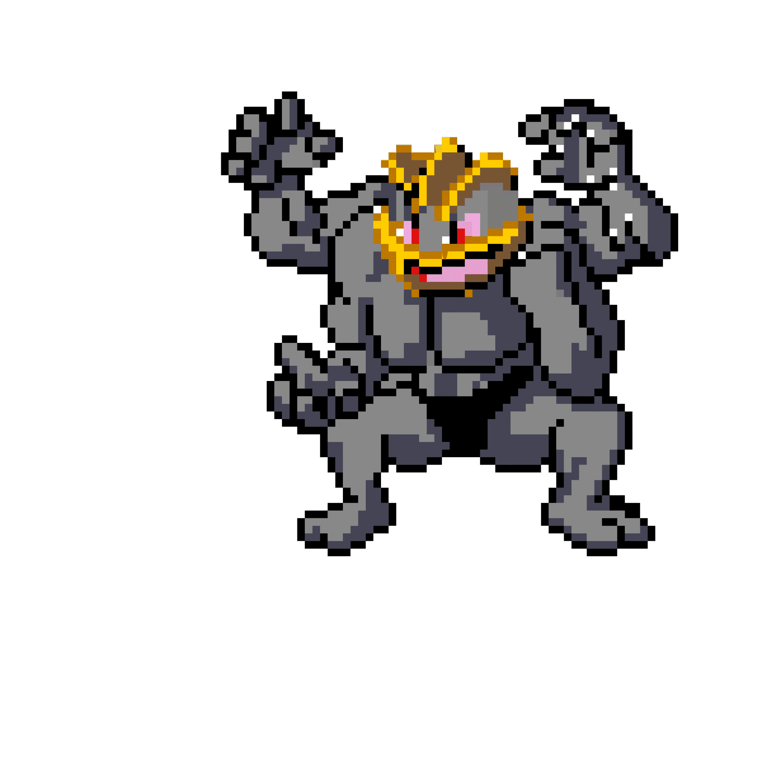 Pärlplatta mönster för Machamp