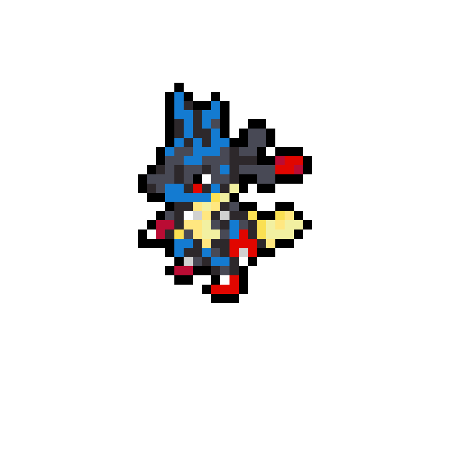 Pärlplatta mönster för Mega Lucario pkdx