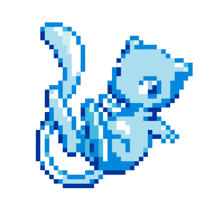 Mew shiny – Pokemon Pärlplatta Mönster