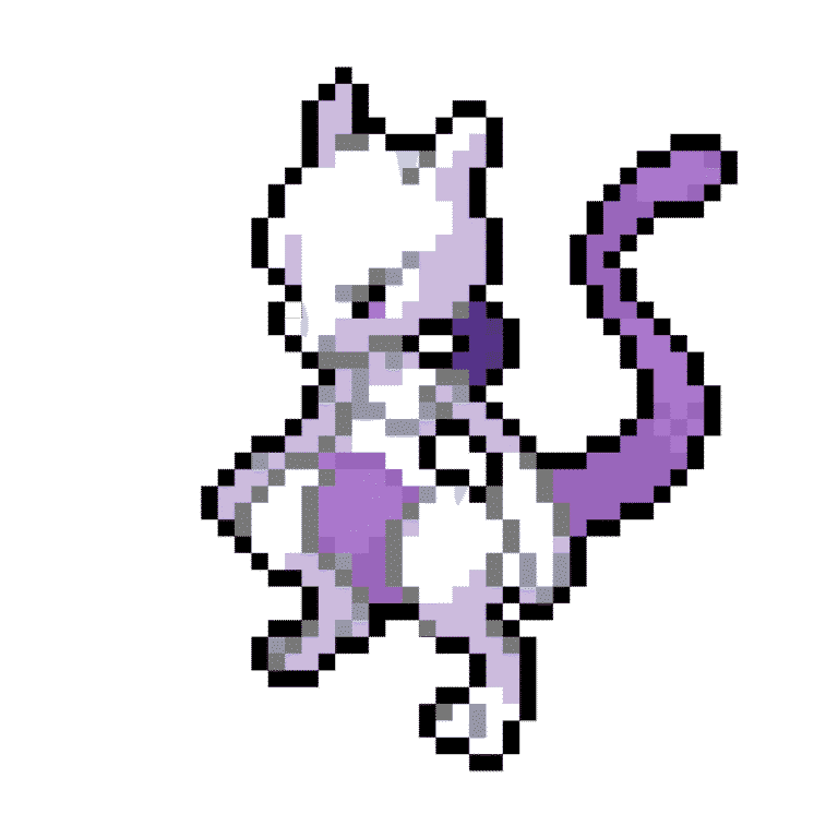 Mewtwo – Pokemon Pärlplatta Mönster