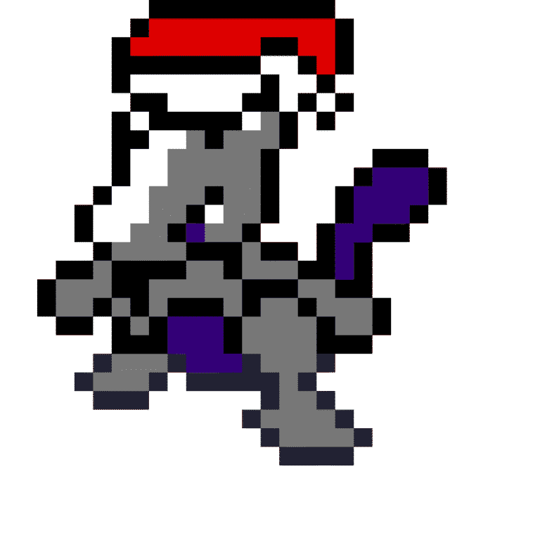 Mewtwo jul – Pokemon Pärlplatta Mönster