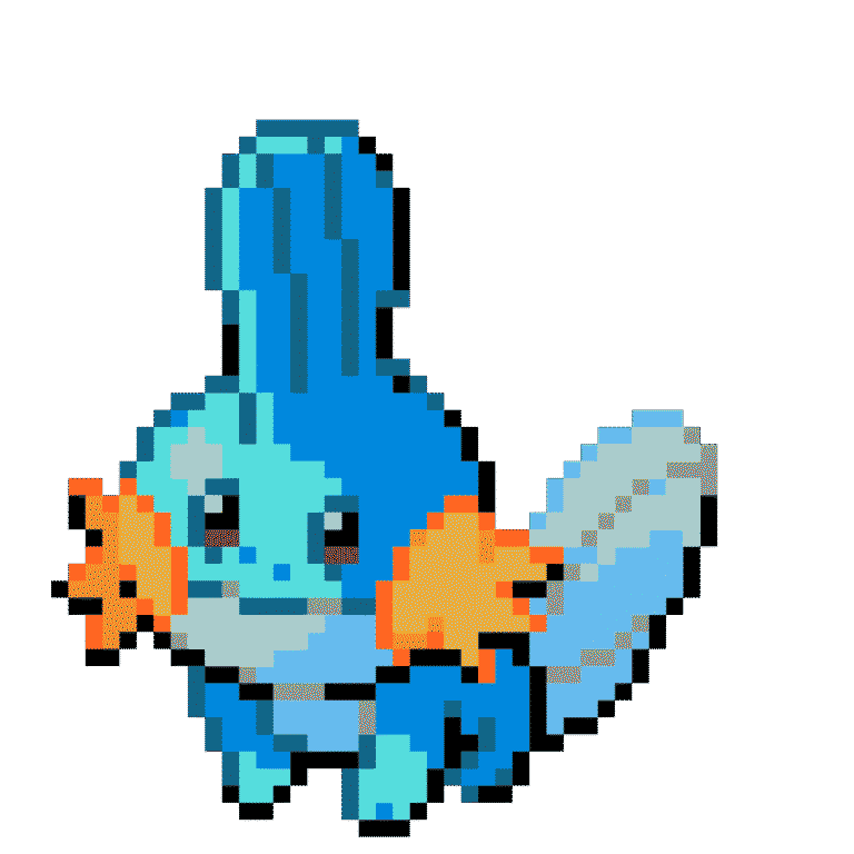Mudkip – Pokemon Pärlplatta Mönster