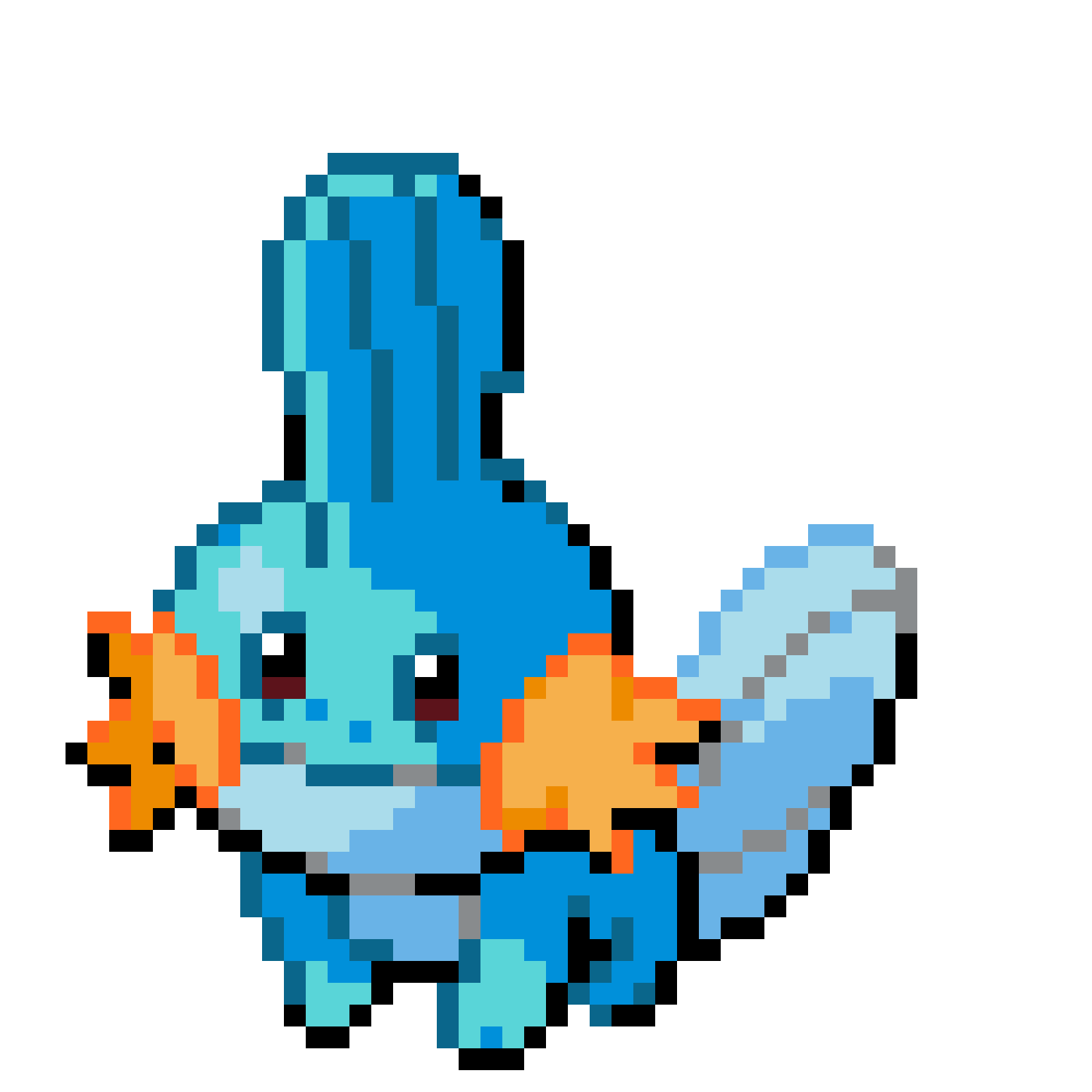 Pärlplatta mönster för Mudkip