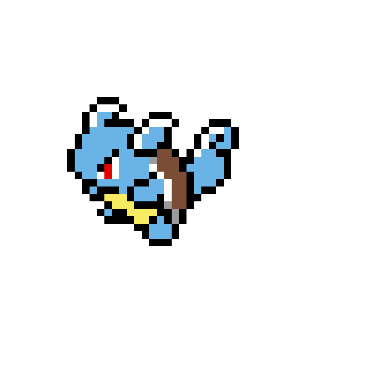 Pärlplatta mönster för N°8 wartortle