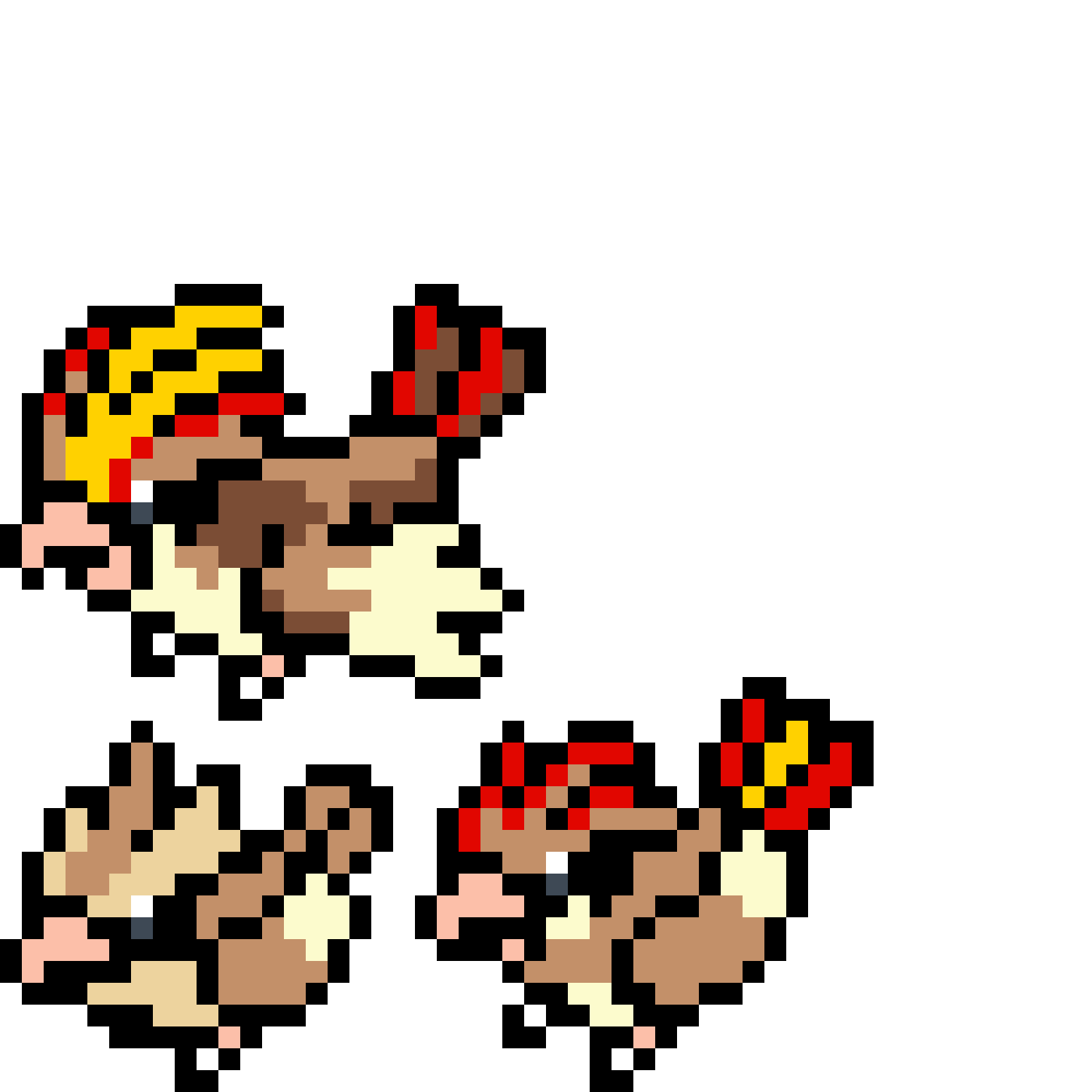 Pärlplatta mönster för Pidgey, Pidgeotto och Pidgeot