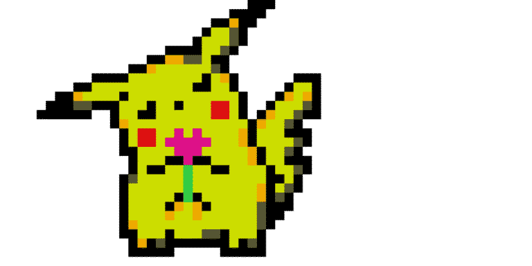 pikachu – Pokemon Pärlplatta Mönster