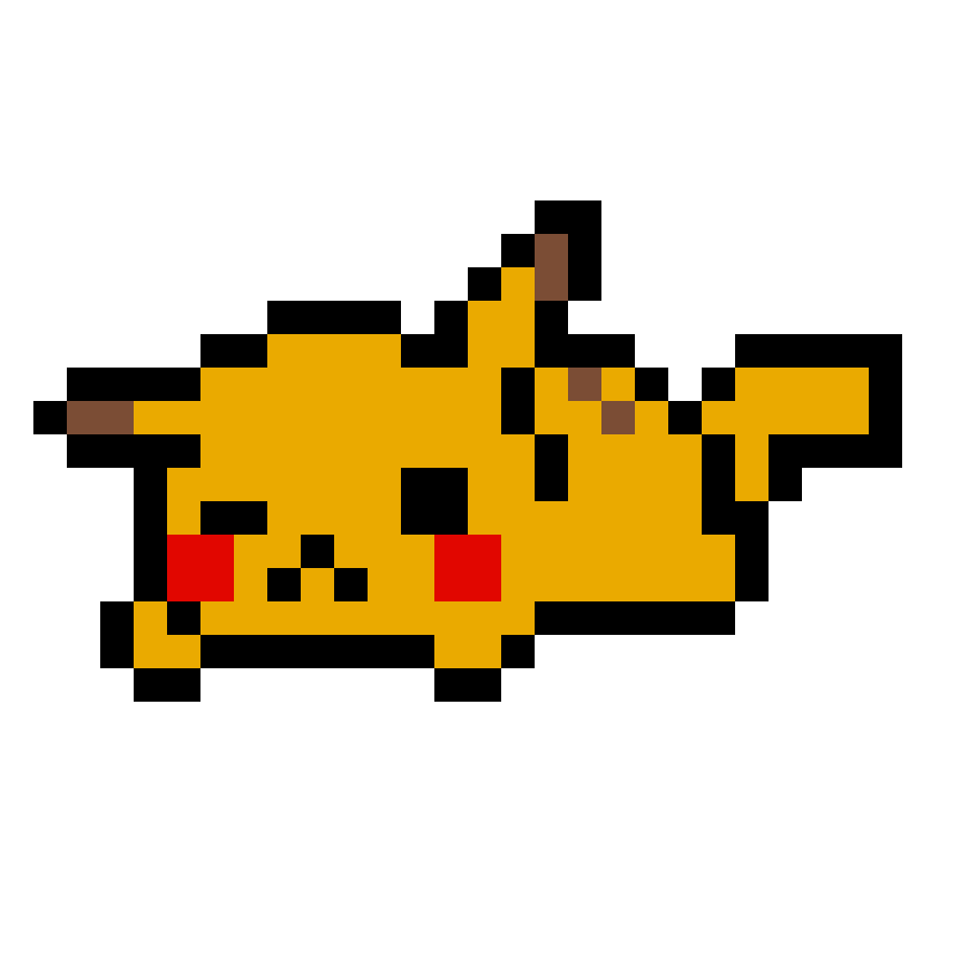 Pärlplatta mönster för pikachu