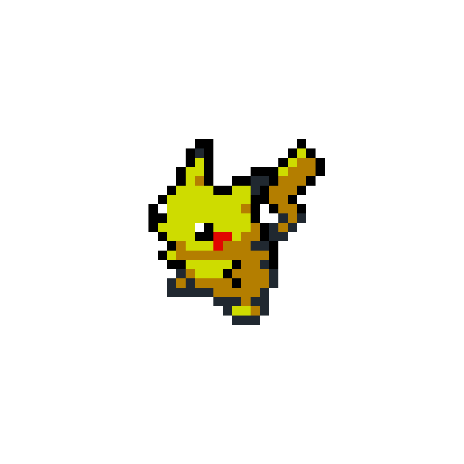Pärlplatta mönster för Pikachu
