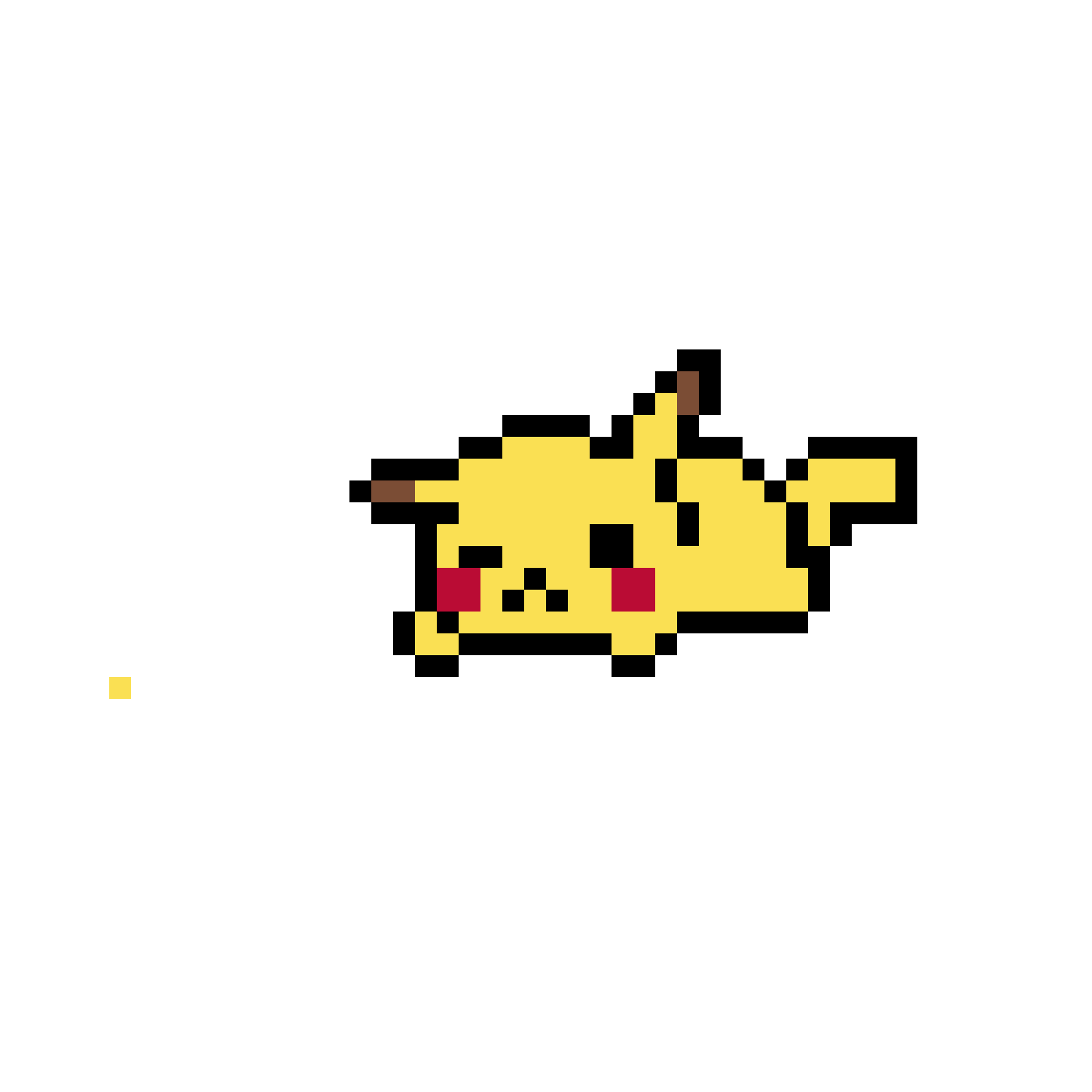 Pärlplatta mönster för Pikachu