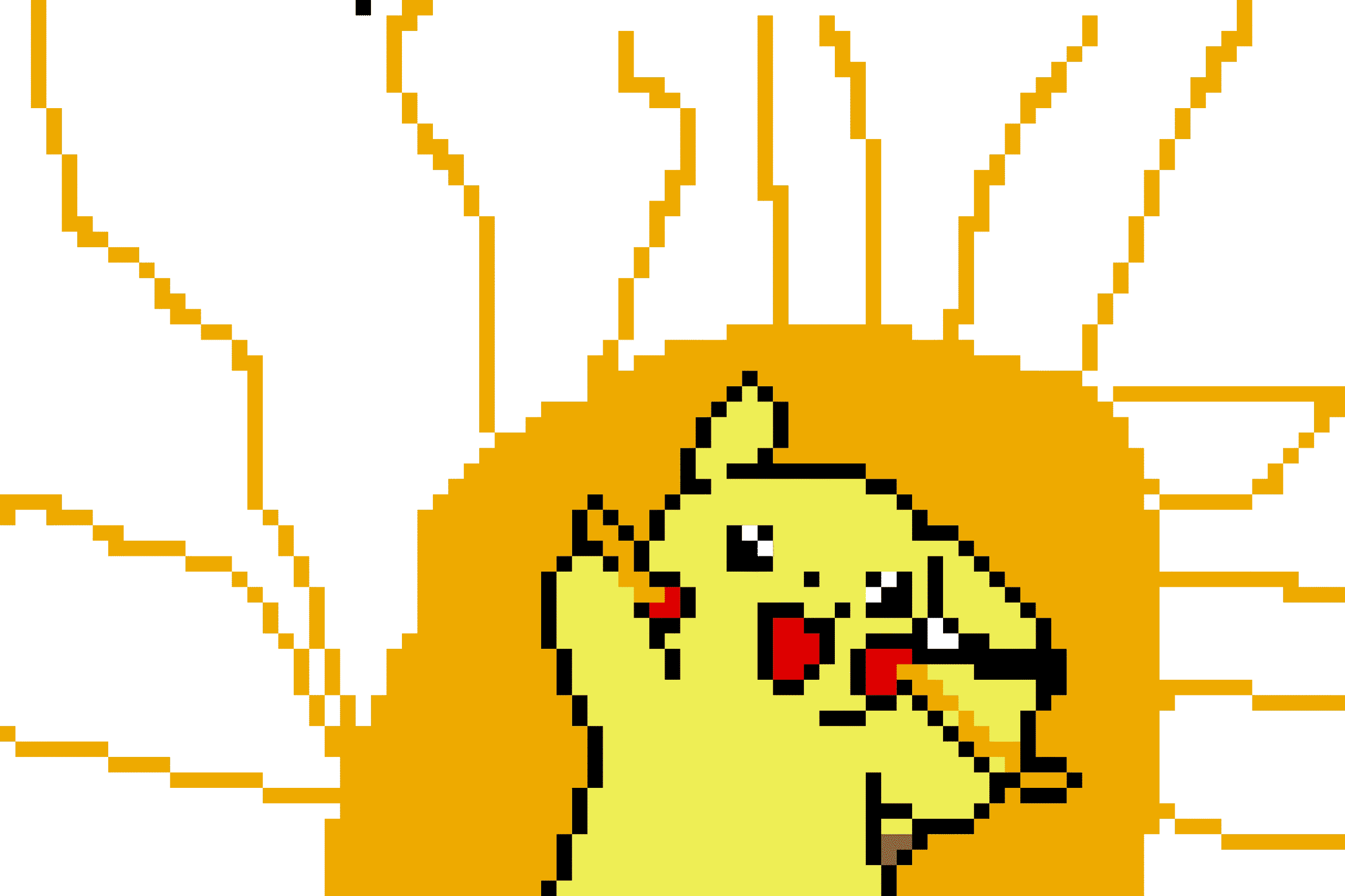 Pärlplatta mönster för Pikachu