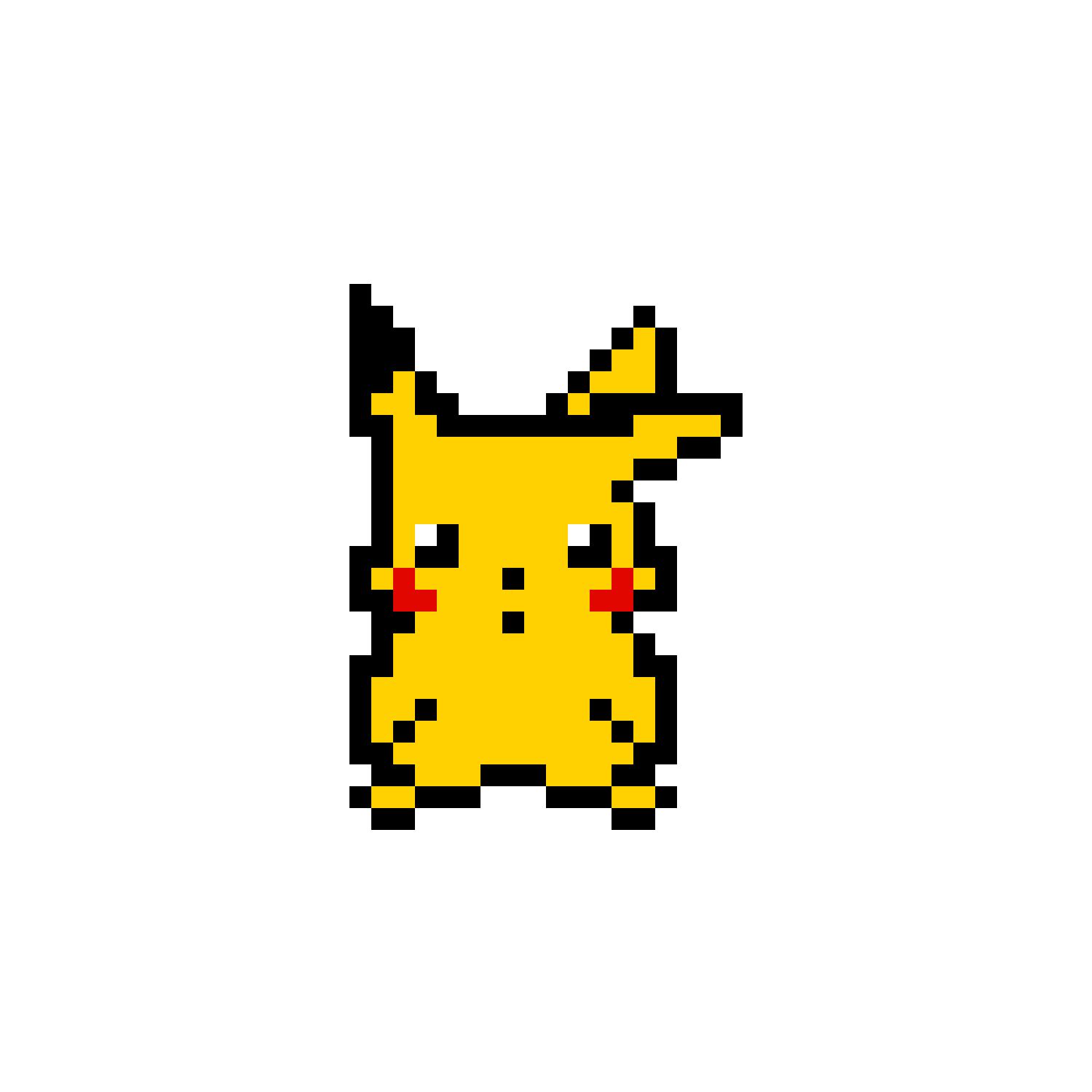 Pärlplatta mönster för pikachu