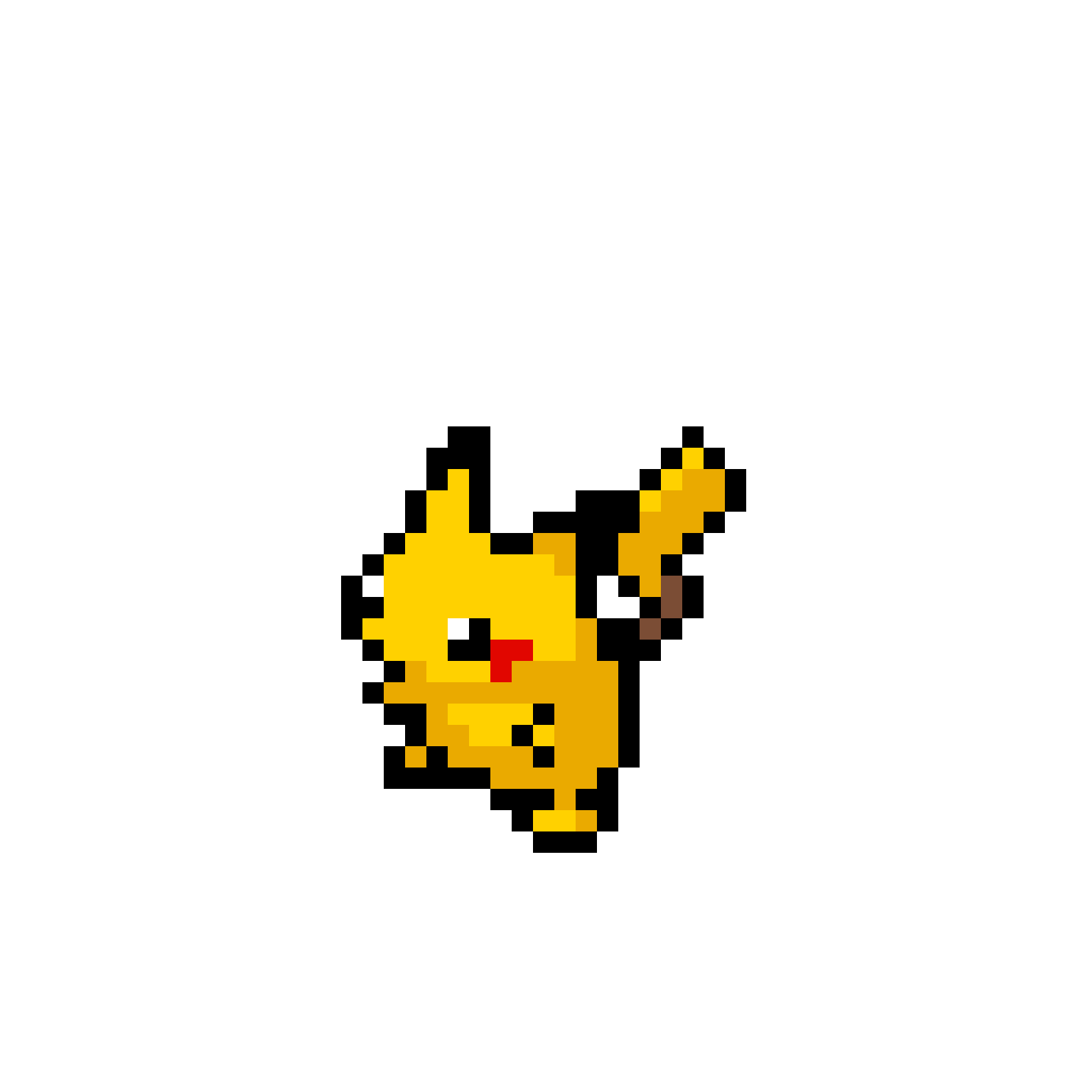 Pärlplatta mönster för Pikachu