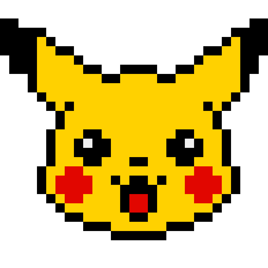 Pärlplatta mönster för pikachu