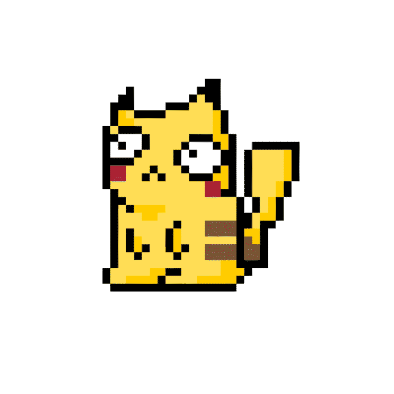 Pikachu – Pokemon Pärlplatta Mönster