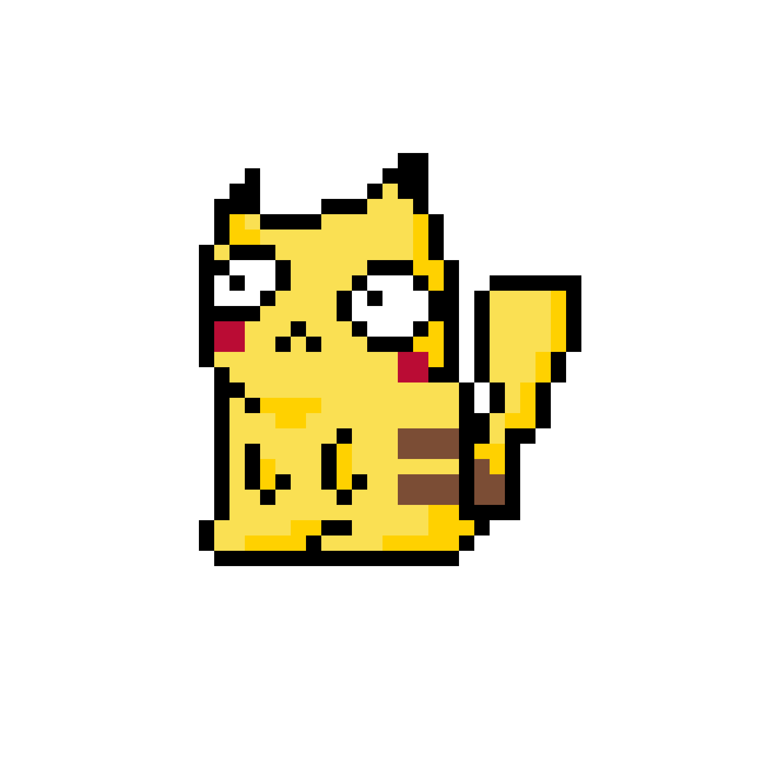 Pärlplatta mönster för Pikachu