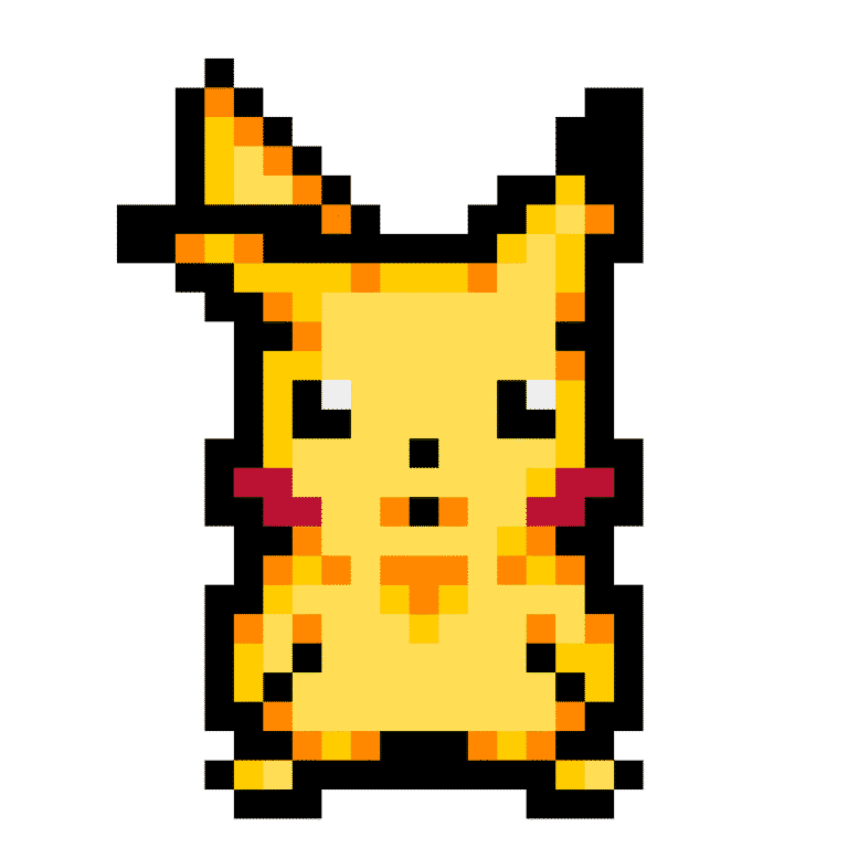 Pikachu – Pokemon Pärlplatta Mönster