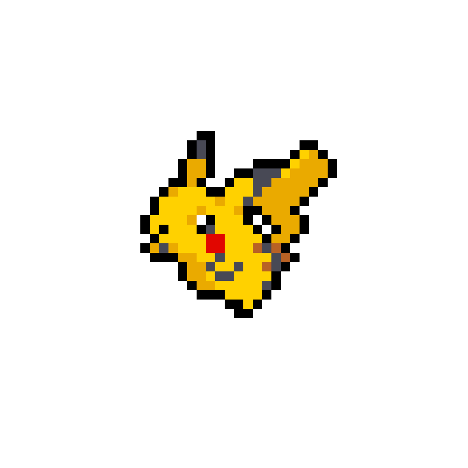 Pärlplatta mönster för Pikachu