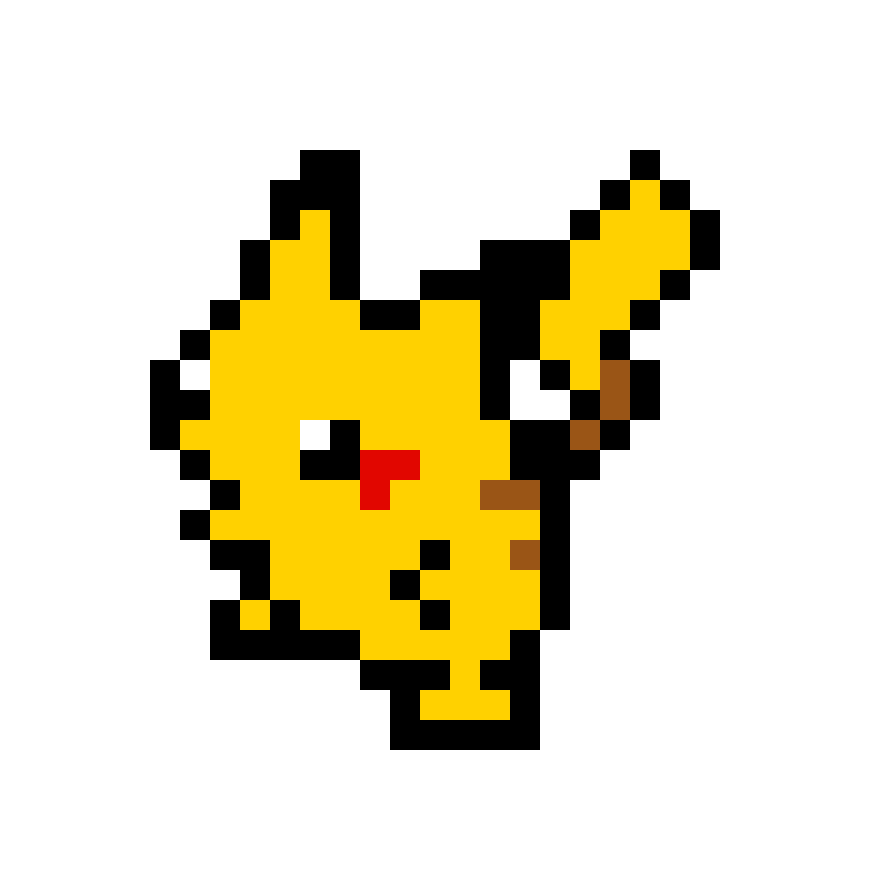 Pärlplatta mönster för Pikachu