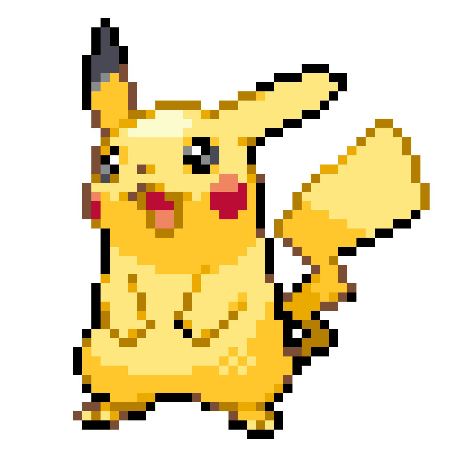 Pärlplatta mönster för Pikachu