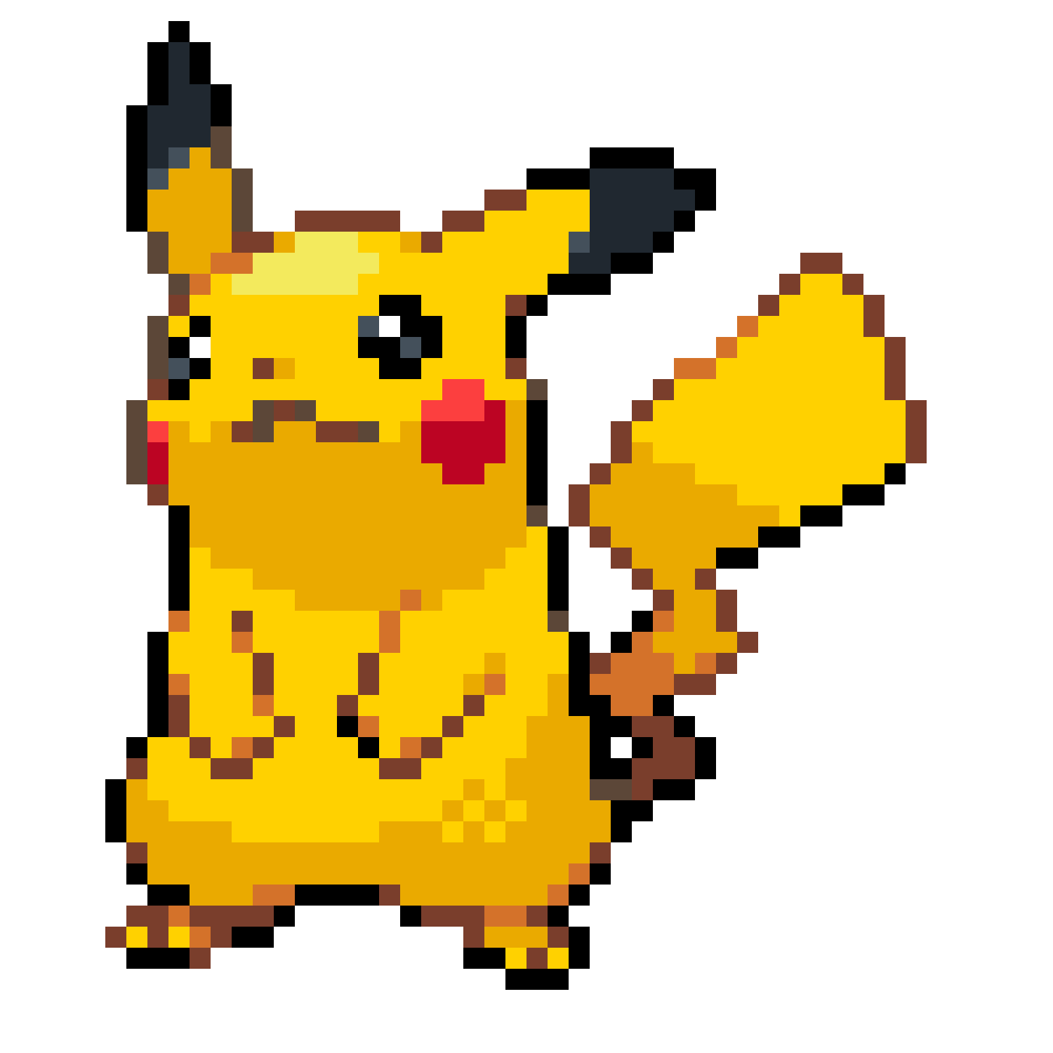 Pärlplatta mönster för pikachu