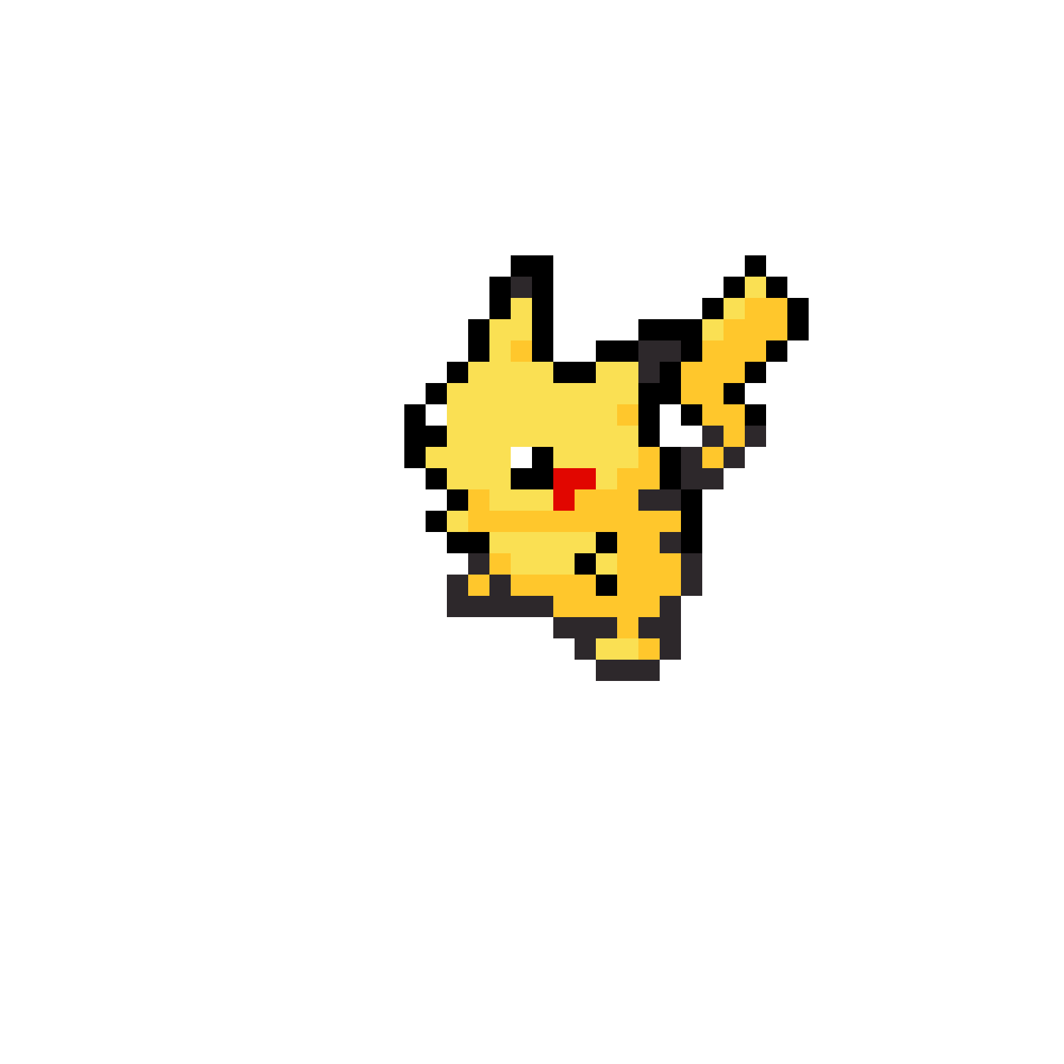 Pärlplatta mönster för Pikachu