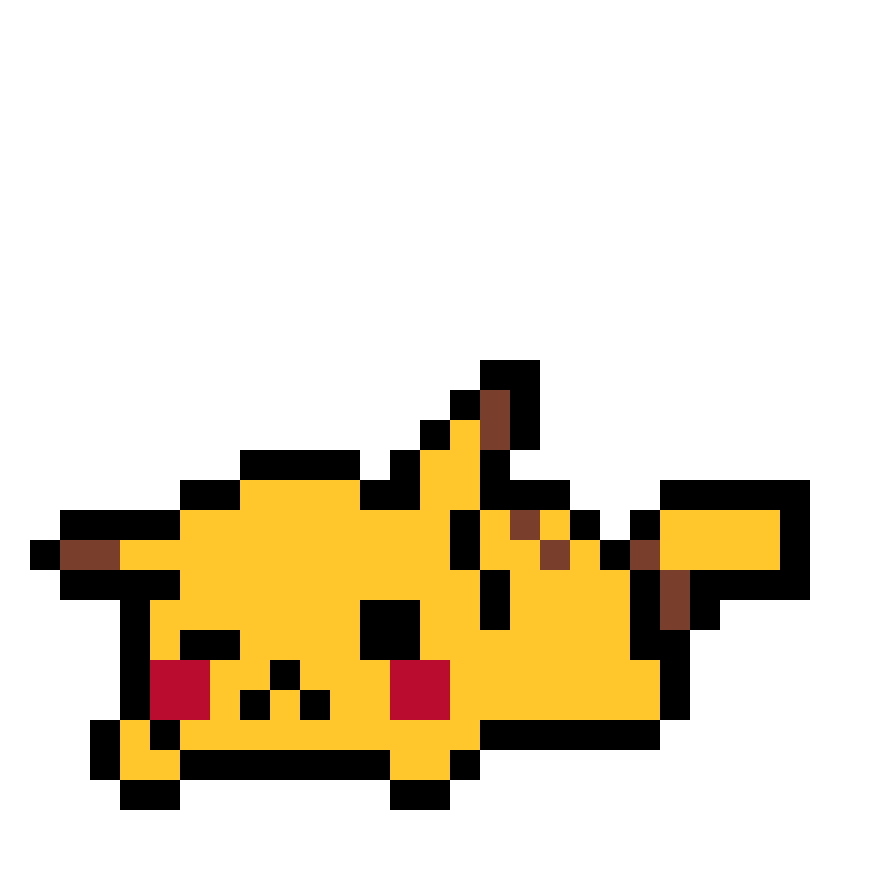 Pärlplatta mönster för Pikachu Acostado