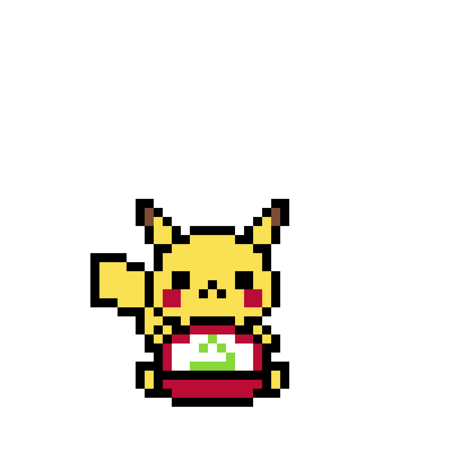 Pärlplatta mönster för pikachu chibi