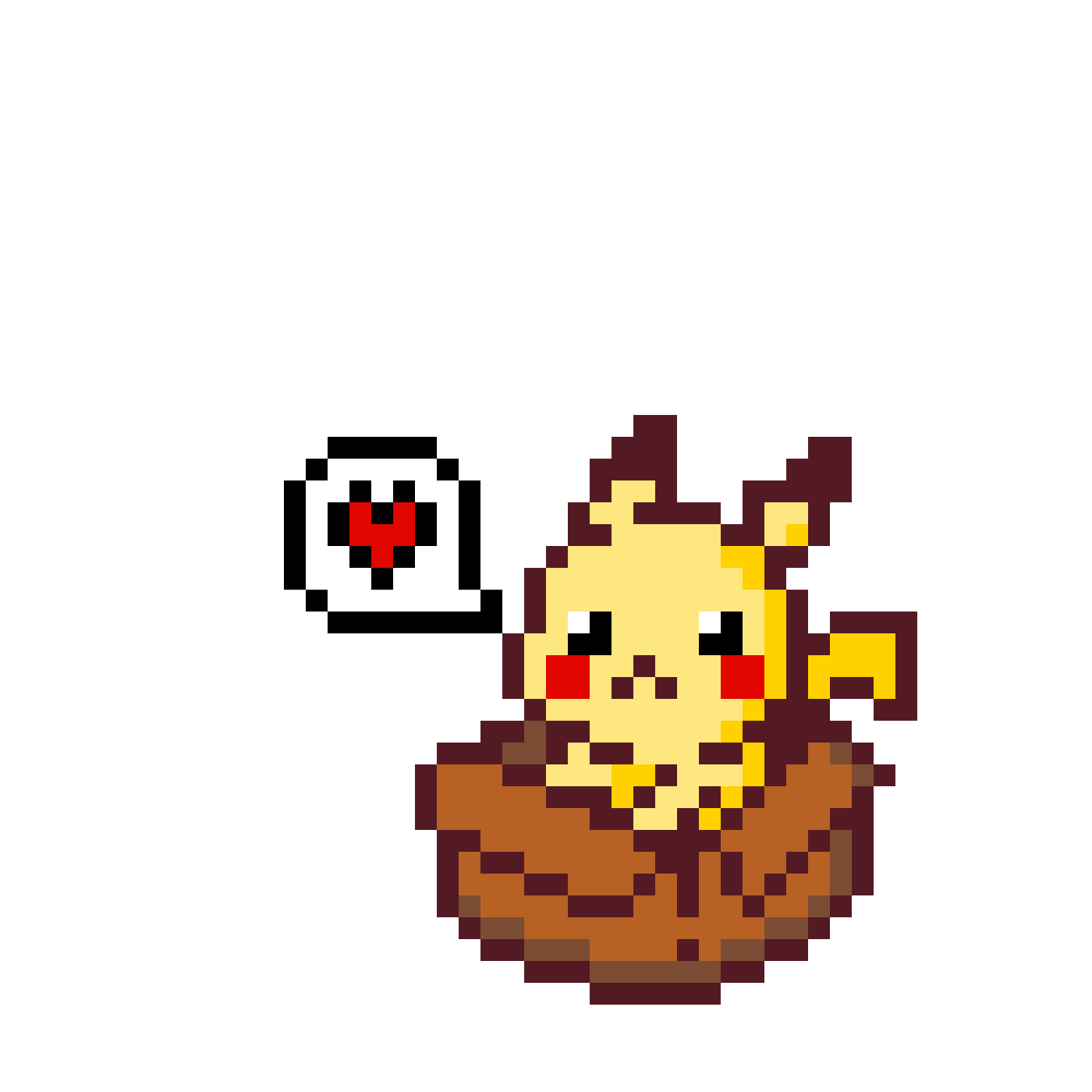 Pärlplatta mönster för pikachu cute <3