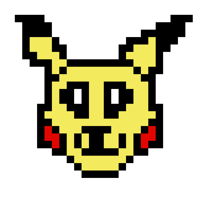 Pärlplatta mönster för pikachu deforme haciendo mewing