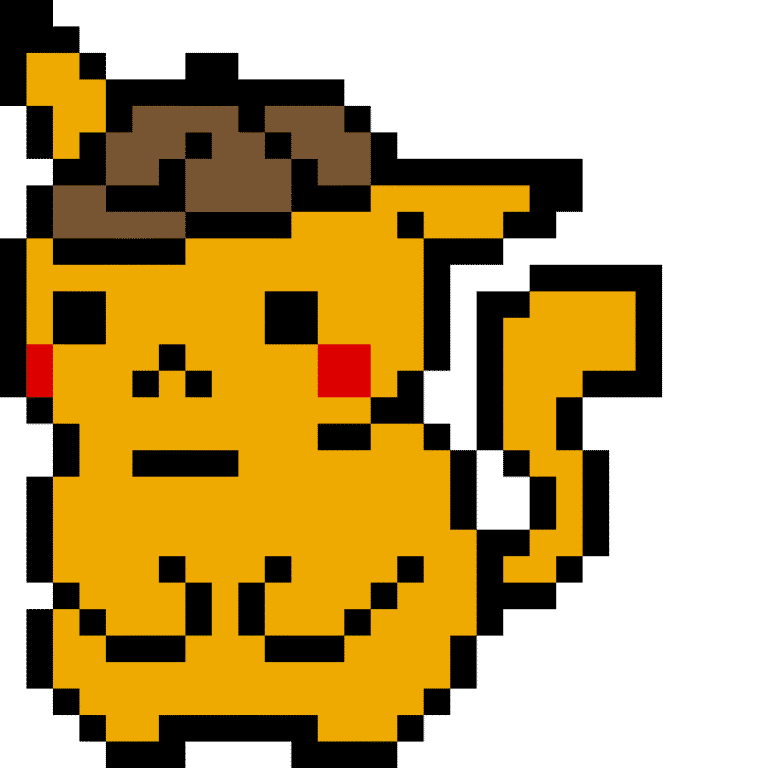 Pikachu detective – Pokemon Pärlplatta Mönster