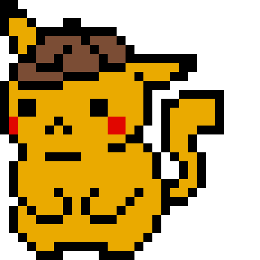 Pärlplatta mönster för Pikachu detective