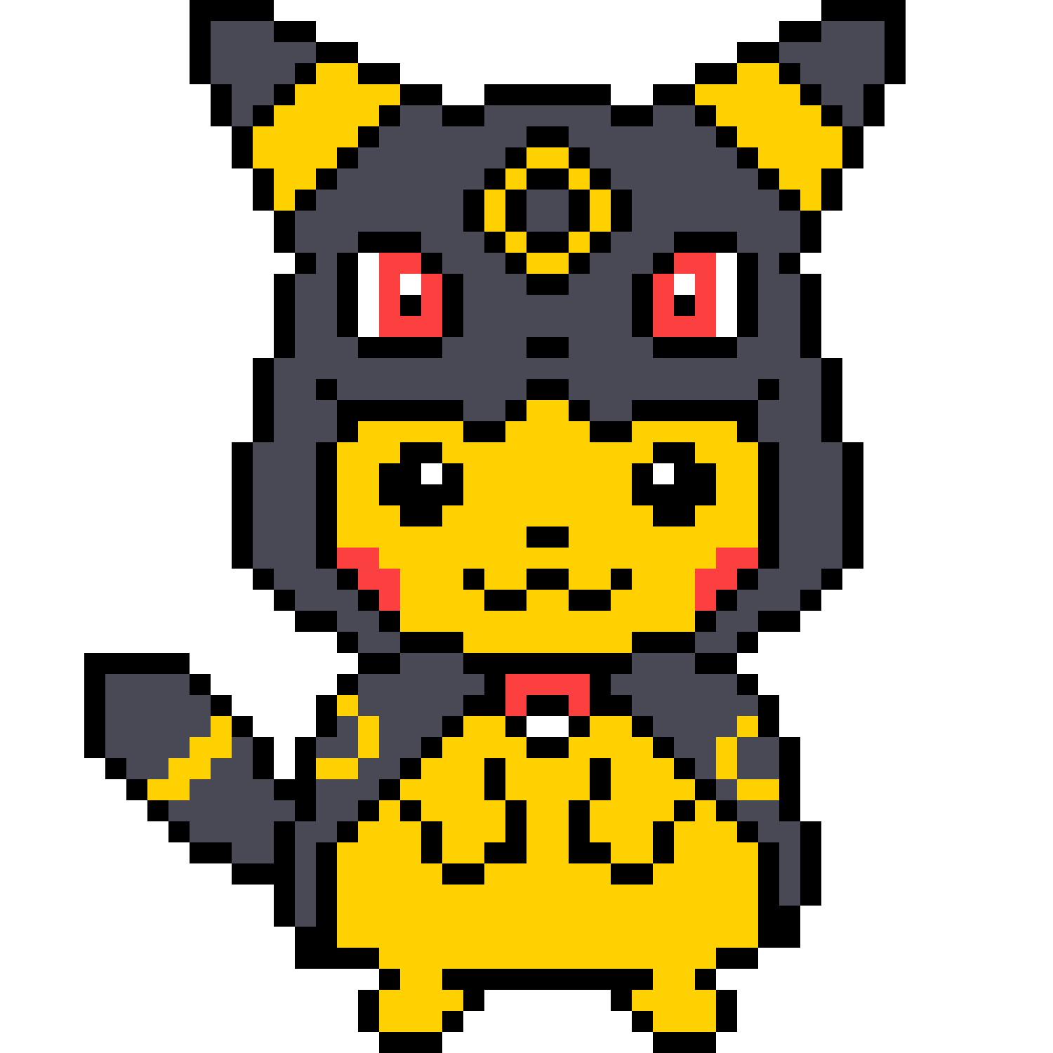 Pärlplatta mönster för Pikachu disfraz Umbreon