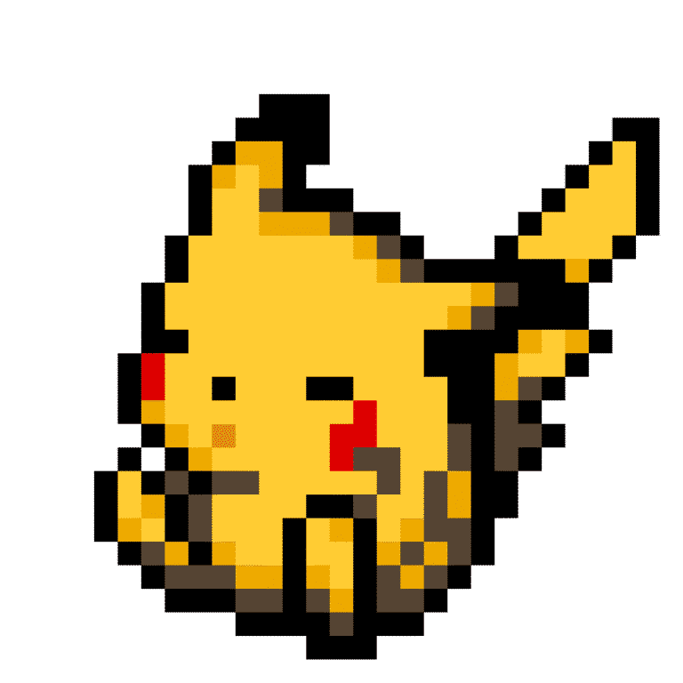 pikachu dormido – Pokemon Pärlplatta Mönster
