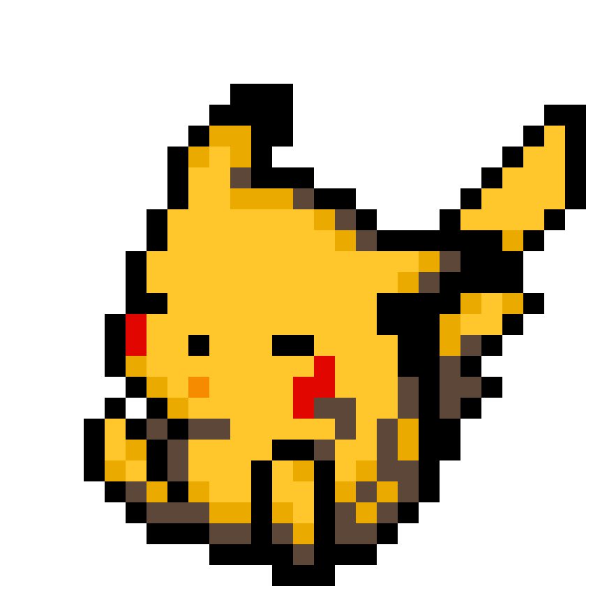 Pärlplatta mönster för pikachu dormido