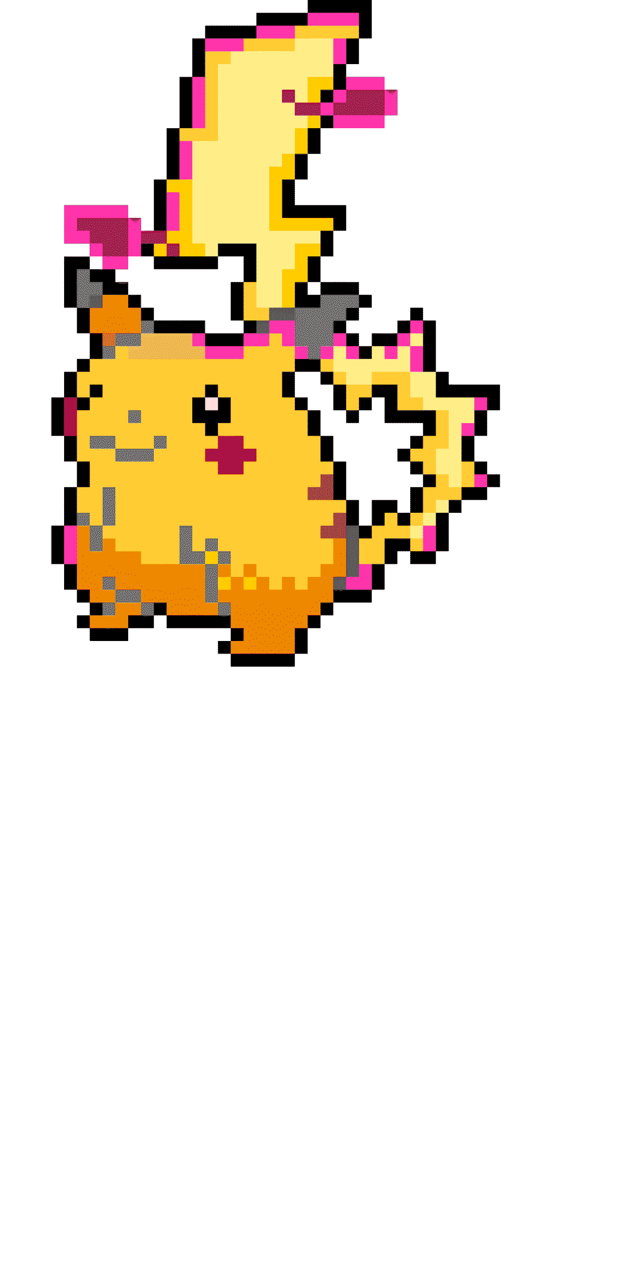 Pärlplatta mönster för Pikachu gigantamax