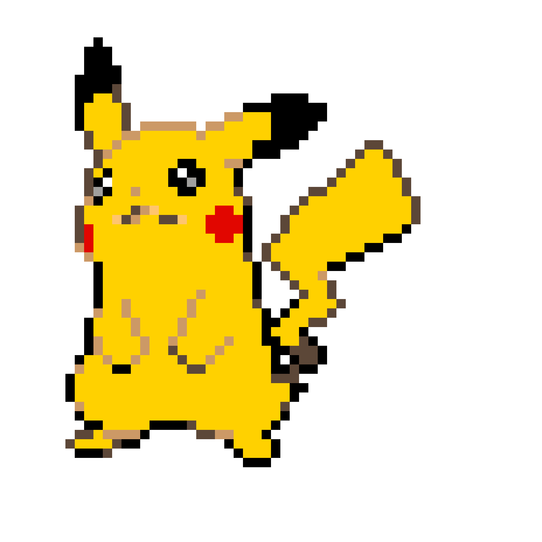 Pärlplatta mönster för Pikachu gigante