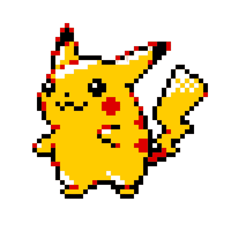 Pikachu Gordito (GBC) – Pokemon Pärlplatta Mönster