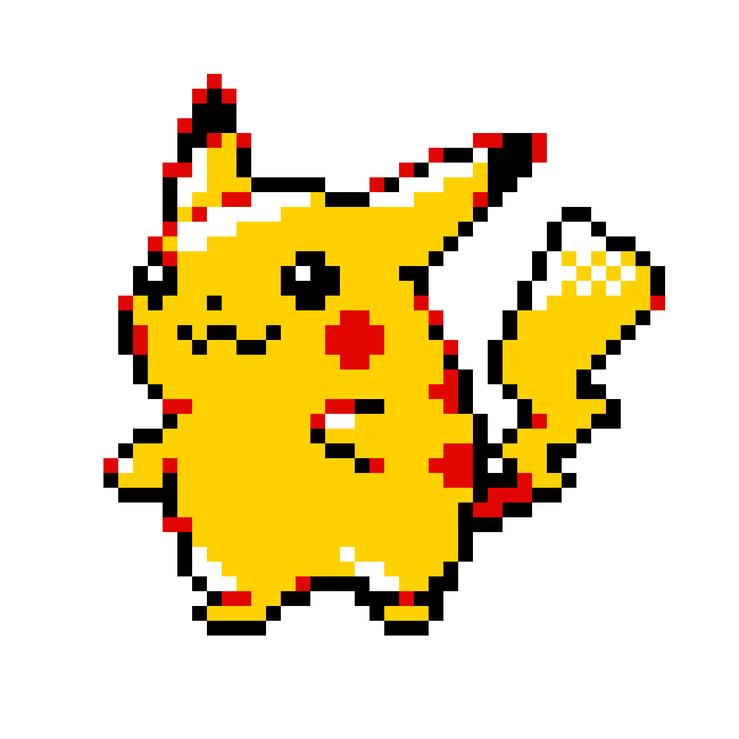 Pärlplatta mönster för Pikachu Gordito (GBC)