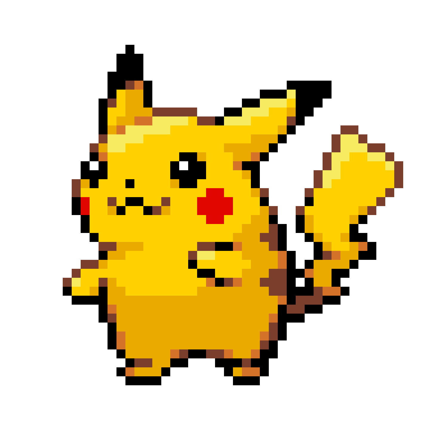 Pärlplatta mönster för Pikachu Gordito