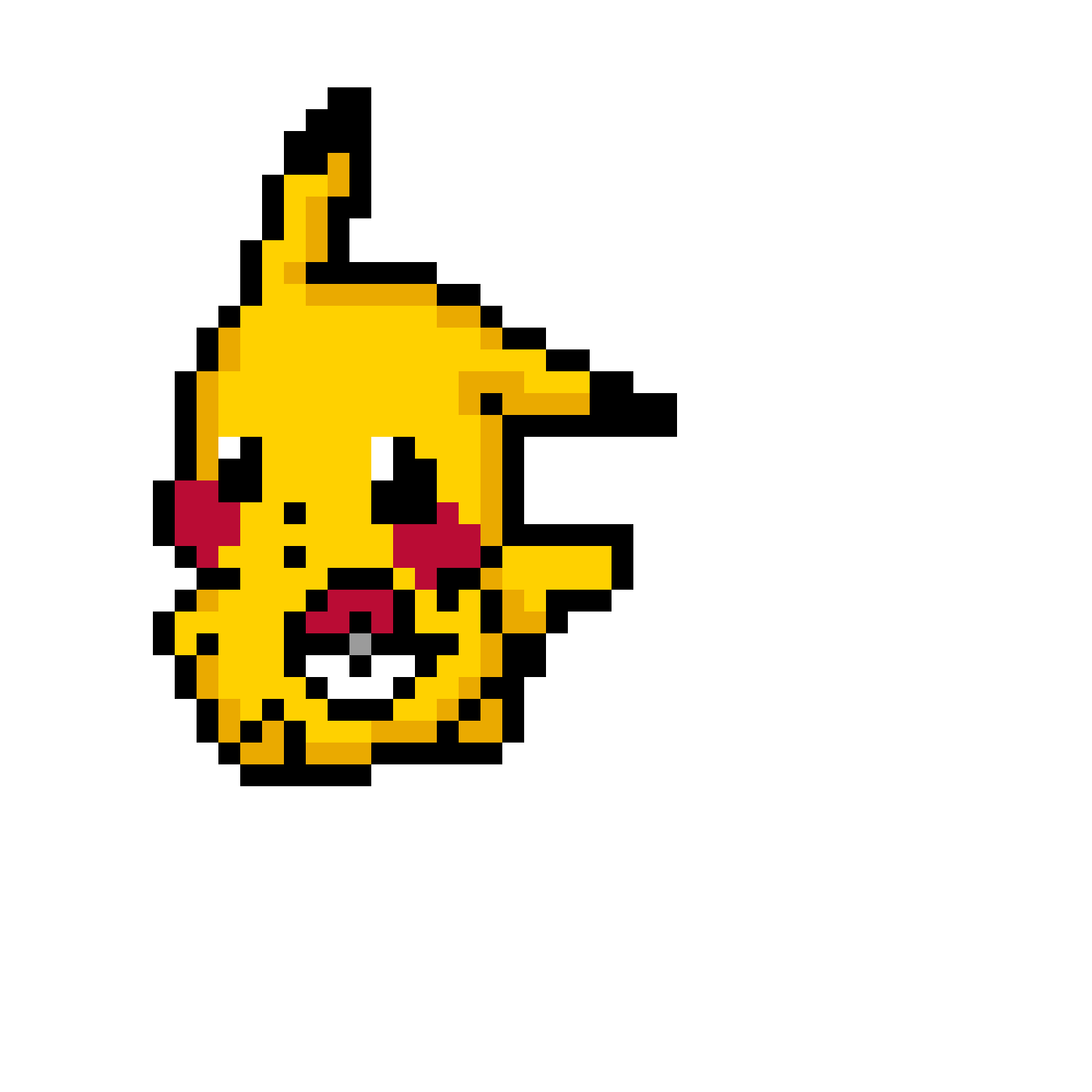 Pärlplatta mönster för Pikachu håller en Pokebola