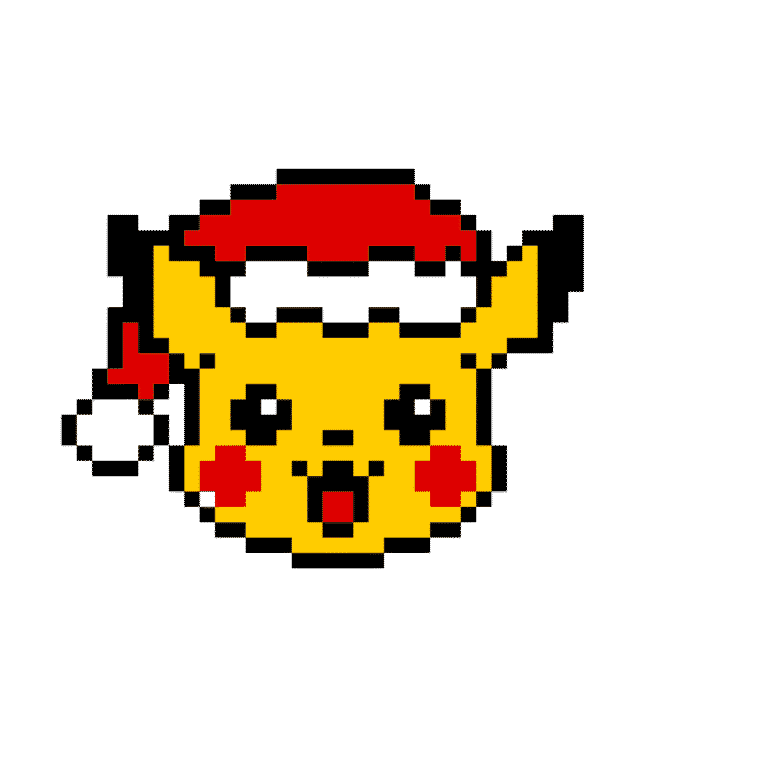 Pikachu navideño – Pokemon Pärlplatta Mönster