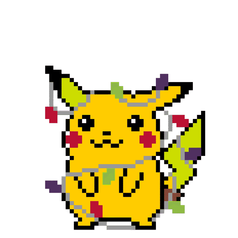Pikachu Navideño – Pokemon Pärlplatta Mönster