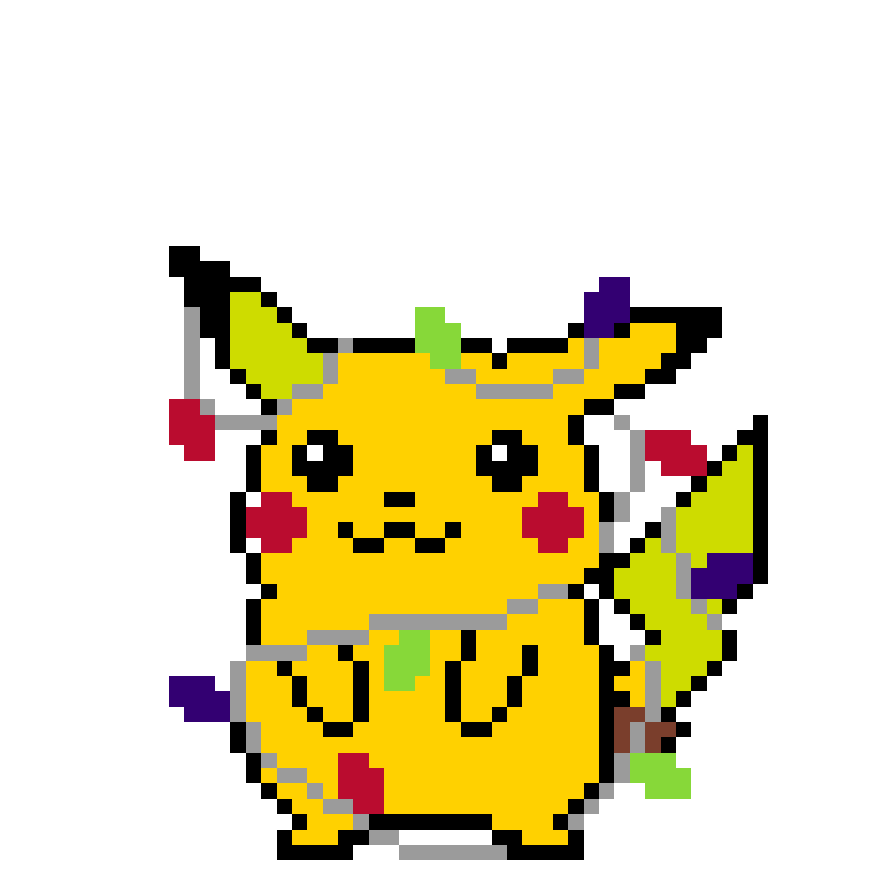 Pärlplatta mönster för Pikachu Navideño